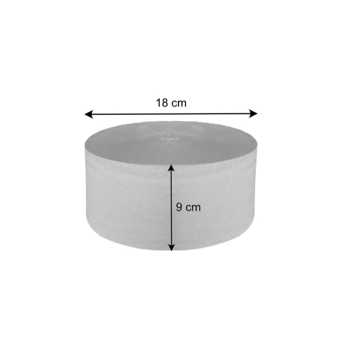 Papier toaletowy 18x9 cm - szary - bez gilzy (12 szt.)